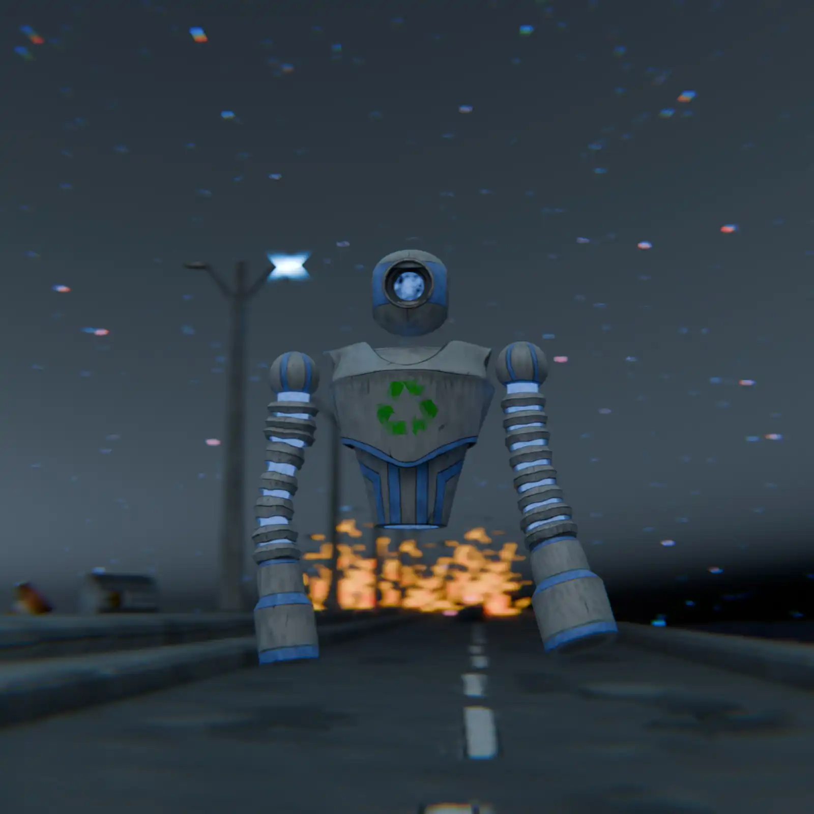 Robot protagonista del proyecto Humo Polvo y Metal